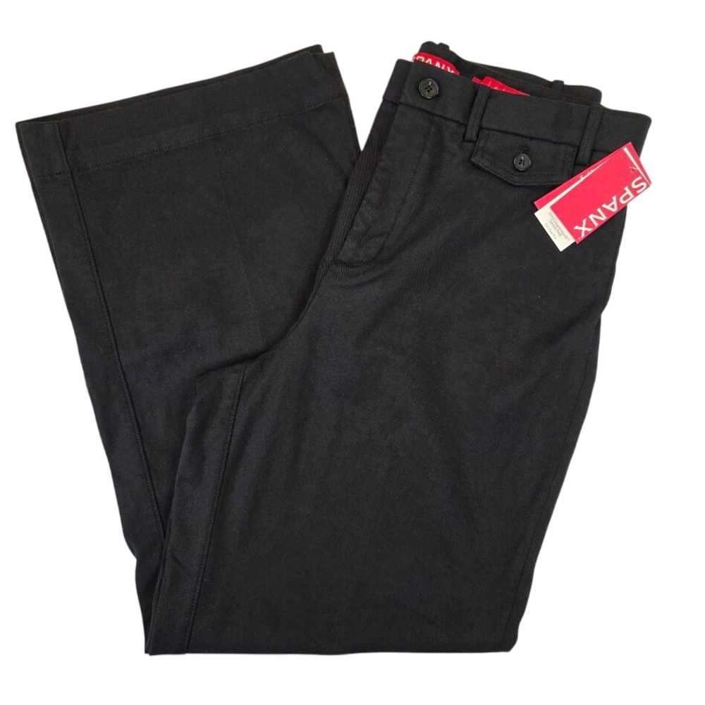 Spanx Women's L Black Easy Flare Supersmooth Stretch Twill Pants 22713Q NWT